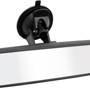 Rear View Mirror, Universal Thickened Anti-glare HD Car Interior Rear View Mirror-(With Adjustable Suction Cup)