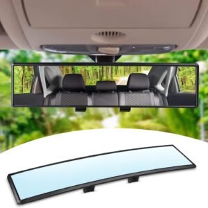 Car HD Rearview Mirrors 12 Inch, Interior Clip-on Panoramic Rear View Mirror, Wide Viewing Range Rear View Mirror, Universal Use for Cars, s, Trucks, Vehicles